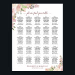 25 Tafel Roze Strijdstemkaart Poster<br><div class="desc">Deze 25-tafel bruiloft-zitjes voorzien van een roestachtig boho-schitterend ontwerp met handbeschilderde waterverf rozen en bloesems in tinten van wazige roze, koraal, perzik en maag samen met kruiderijen van eucalyptusbladeren en tuingroen. De traditionele lay-out heeft ruimte voor 250 gasten met 10 zetels per lijst. Er is een elegante titel van de...</div>