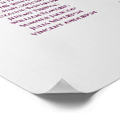 25 Tafelchassis op grijs weddenschapskaartje Poster (Hoek)