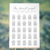 25 Tafels Favoriete Mensen Acryl Stoelenkaart Bord (Neutraal)