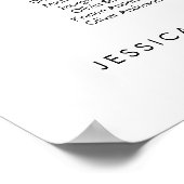 25 Tafels Onze favoriete Mensen Zitschema Plan Poster (Hoek)