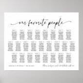 25 Tafels Onze favoriete Mensen Zitschema Plan Poster (Voorkant)
