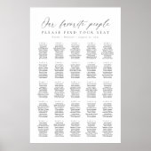 25 Tafels Onze Favoriete Mensen Zittinglijst Poster (Voorkant)