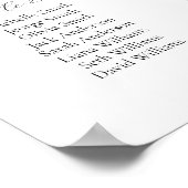25 Tafels Simpel Zitplaatskaart Onze Favoriete Men Poster (Hoek)