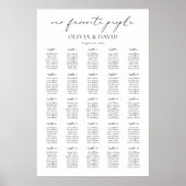 25 Tafels Simpel Zitplaatskaart Onze Favoriete Men Poster (Voorkant)