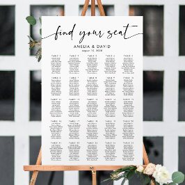 25 Tafels Vind Je Plaats Zitplaats Chart Poster