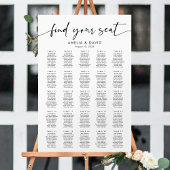 25 Tafels Vind uw zitplaatskaart Poster