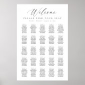 25 Tafels Welkom Zitplaats Chart Poster (Voorkant)