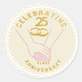 25 th Anniversary Celebation Ronde Sticker (Voorkant)
