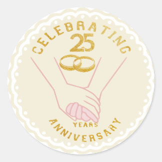 25 th Anniversary Celebation Ronde Sticker