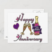 25. Verjaardag Briefkaart (Voorkant / Achterkant)