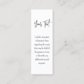 25 Verpakking van Mini Bladwijzer Bruiloft Behuizi Contactkaartje (Voorkant)