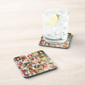 25 Verschillende Santas Versie 2 Bier Onderzetter (Rechterzijde)