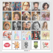 25 Vierkante Individuele Aangepaste Foto/Beeldcoll Sticker (Vel)