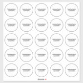 25 White Custom Taekwondo Floor Stickers 2.25" (Vel)