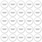 25 White Custom Taekwondo Floor Stickers 2.25" (Voorkant)