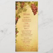 25 Wijngaard Wedding Menu Labels (Voorkant)