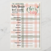 25 x 2 Proost op Baby Sage Peach Gingham GAMES Flyer (Voorkant)