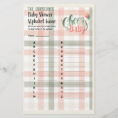 25 x 2 Proost op Baby Sage Peach Gingham GAMES Flyer (Achterkant)
