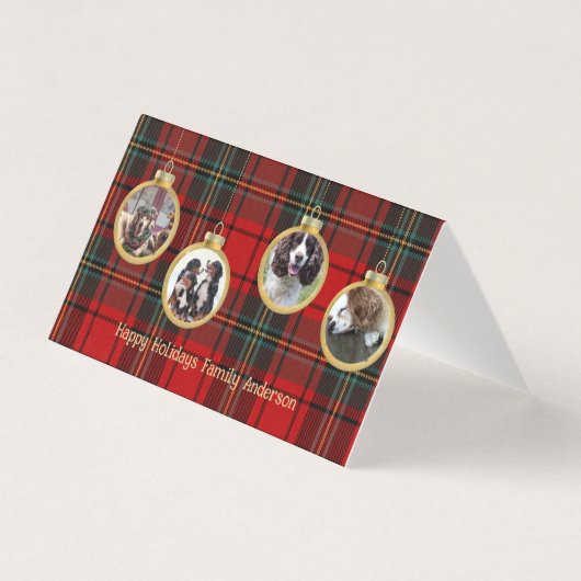 25 x Kerstfoto Baubles Merry Blessing Hope Kaart (Voorkant)