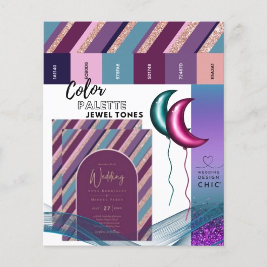 25 x Kleurenpalet Magenta Teal Leveranciers INFO Flyer (Voorkant)