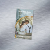 25 x Magnetisch groen marmeren Save the Date QR-co Magnetisch Visitekaartje (Voorbeeld)