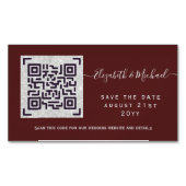 25 x MAGNETISCHE QR-SCANCODE Huwelijk DATUM OPSLAA Magnetisch Visitekaartje (Voorkant)