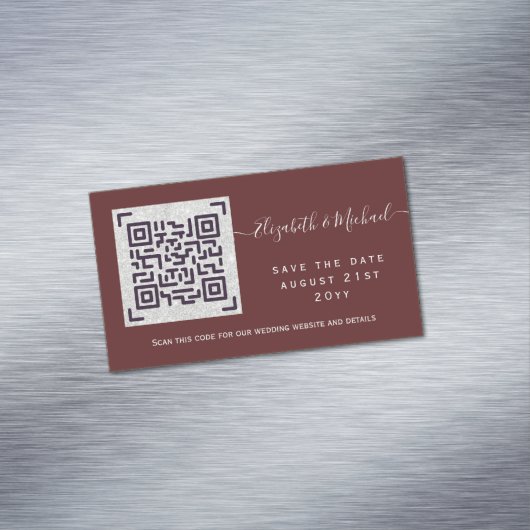 25 x MAGNETISCHE QR-SCANCODE Huwelijk DATUM OPSLAA Magnetisch Visitekaartje (Voorbeeld)