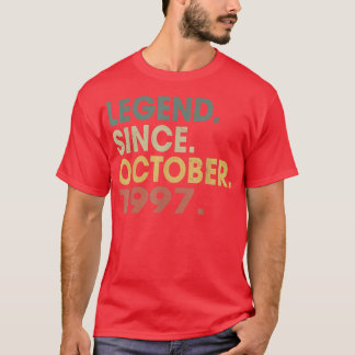 25 Years Old Gifts Legend Since October 1997 25th  T-shirt