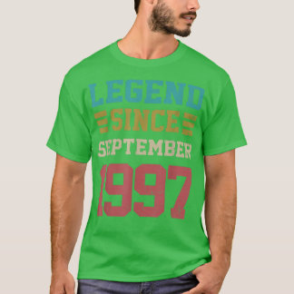 25 Years Old Gifts Legend Since September 1997 25t T-shirt