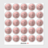 25 Zwarte en Roos Gold Circle Spice Sticker (Vel)