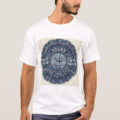  25c Bier Revenue Stamp T-shirt - Verzamelaar (Voorkant)
