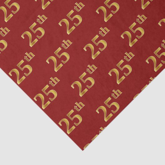 25e (25e) keer rood, Faux Gold Tissuepapier (Detail)