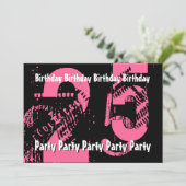 25e- 29e roze en zwarte feestdagTemplate Kaart (Staand voorkant)