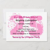 25e- 29e roze en zwarte feestdagTemplate Kaart (Achterkant)