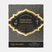 25e 50e ELKE Priester Priesterswijding Jubileum Ca Fleece Deken (Voorkant)