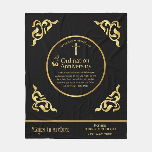 25e 50e HULDEGESCHENK VOOR PRIJSTERWIJDING JUBILEU Fleece Deken (Voorkant)