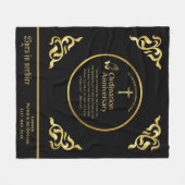 25e 50e HULDEGESCHENK VOOR PRIJSTERWIJDING JUBILEU Fleece Deken (Voorkant (Horizontaal))