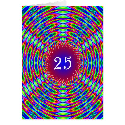 25e Abstracte Trippy Swirls van Birthday (Voorkant)
