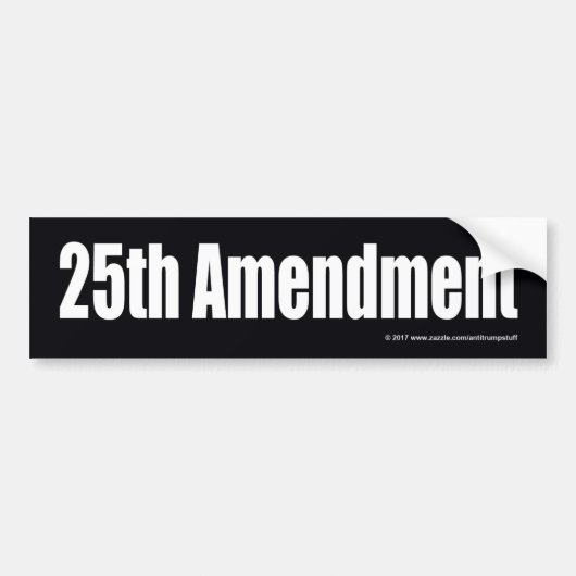 25E AMENDEMENT BUMPERSTICKER (Voorkant)