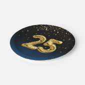 25e ballonnen en Bord van Confetti (Gekanteld)