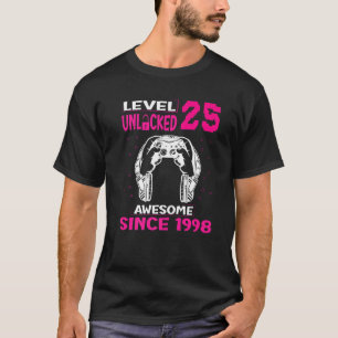 25e Birthday Gaming Level 25 Geweldige zonde zonde T-shirt