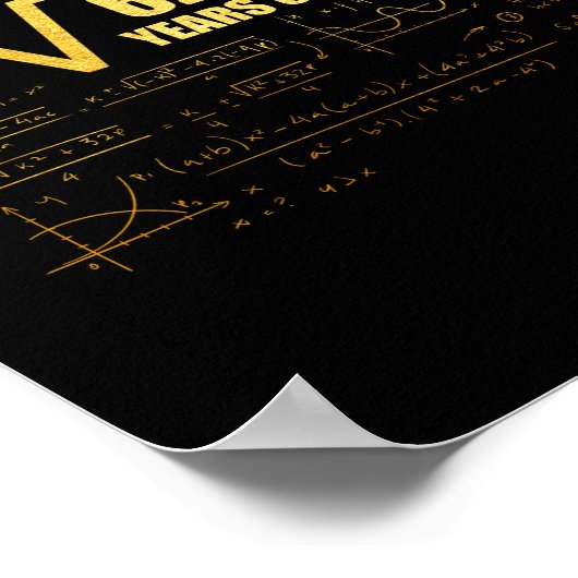 25e Birthday Square Root van 625 25 jaar oud Poster (Hoek)