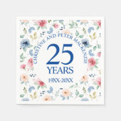 25e bruiloft Blush Rozen Jubileum Servet (Voorkant)