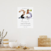 25e bruiloft Jubileum 2 Foto Welkom Teken Poster (Keuken)