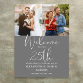 25e bruiloft Jubileum 2 Foto Welkom Teken Poster