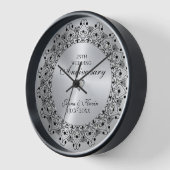 25e bruiloft Jubileum BlackMandala op zilver (Hoek)