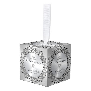 25e bruiloft Jubileum BlackMandala op zilver Decoratie