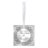 25e bruiloft Jubileum BlackMandala op zilver Decoratie (Rechts)