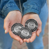 25e bruiloft Jubileum-bruiloft Paard en vervoer Ronde Button 6,0 Cm