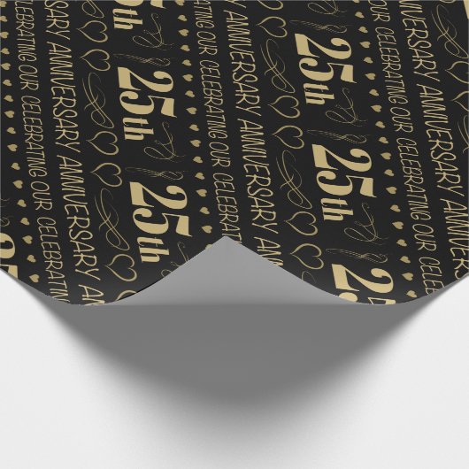 25e bruiloft Jubileum Cadeaupapier (Hoek)